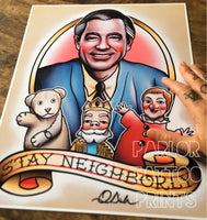 Mr Rogers Flash Art Print