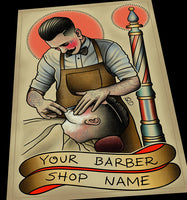 Customizable Barbering Shave Print