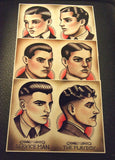 1920's Gentlemen's Hairstyle Barber Barbering Guide Set of 3