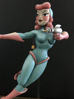 Retro Space Girl Art Toy Sculpture