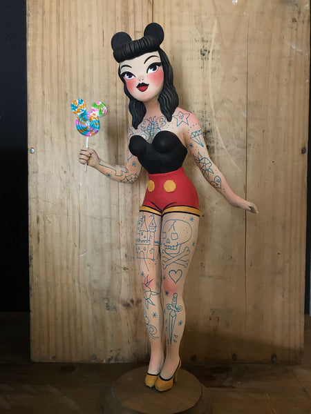 Pin up Mouseketeer Art Toy Sculpture (2 options)