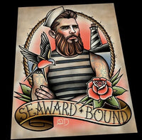 Seaward Bound Tattoo Flash Art Print