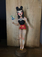 Pin up Mouseketeer Art Toy Sculpture (2 options)